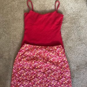 Express, Red, Spaghetti Strap Top